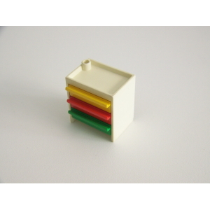 PLAYMOBIL (Y41c02) HOPITAL - Meuble 3 Tiroirs Support Perfusion 3456 Jauni