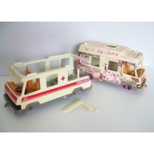PLAYMOBIL (Y42c01) HOPITAL - Lot de 2 Ambulances 3456 Cassées EN l'ETAT