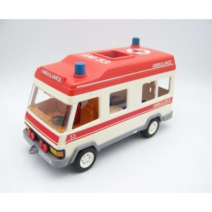 PLAYMOBIL (Y4215) HOPITAL - Ambulance Blanche Toit Rouge 3456 Jauni