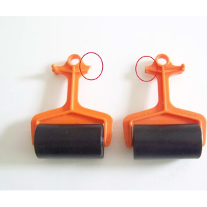 PLAYMOBIL (Q11c05) CHANTIER - Lot 2 Rouleaux Compresseur Orange Vintage Cassés