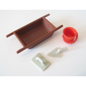 PLAYMOBIL (Q1102) CHANTIER - Lot d'Accessoires & Outils pour le Ciment