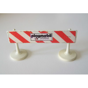 PLAYMOBIL (Q1112) CHANTIER - Barriere avec Supports Vintage Playmobil System