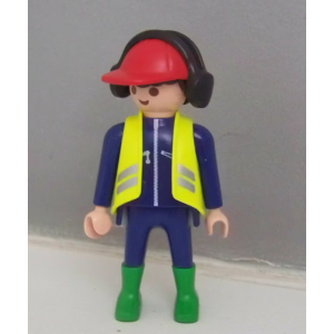 PLAYMOBIL (Q209) CHANTIER - Ouvrier du Compresseur & Marteau Piqueur 3270