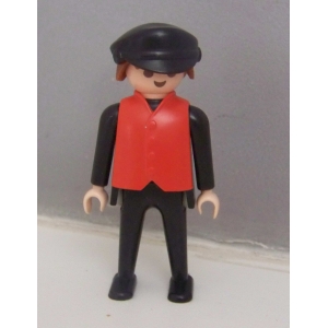 PLAYMOBIL (Q208) CHANTIER - Conducteur du Camion Benne Semi Remorque 3141