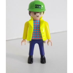 PLAYMOBIL (Q202) CHANTIER - Chef de Chantier Grue Electronique 3262