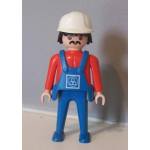 PLAYMOBIL (Q207) CHANTIER - Ouvrier Bétonnière et Tapis Convoyeur 3759
