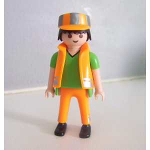 PLAYMOBIL (Q230) CHANTIER - Ouvrier Conducteur Balayeuse 4045