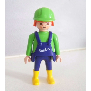PLAYMOBIL (Q229) CHANTIER - Ouvrier Conducteur Pelleteuse Construct T2-35K 3001