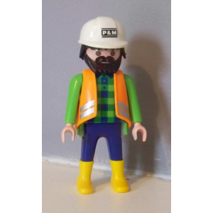 PLAYMOBIL (Q205) CHANTIER - Ouvrier P&M 3275