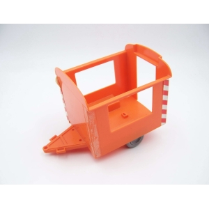 PLAYMOBIL (Q31c09) CHANTIER - Roulotte Orange Vintage 3207 3474 (En l'état)