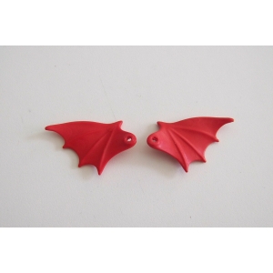 PLAYMOBIL (L8138) MOYEN-AGE - Ailes Rouge Forme Dragon Chauve Souris 4147 4835