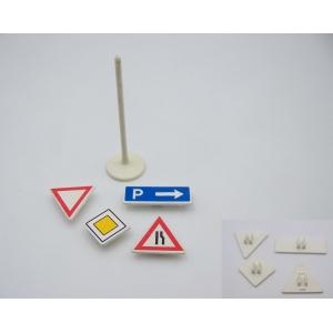 PLAYMOBIL (Q12117) CHANTIER - Panneaux de Signalisation & Support 3489 3745 4043