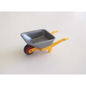 PLAYMOBIL (Q1242) CHANTIER - Brouette Orange & Grise pour Chantier & Ferme