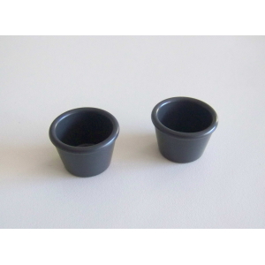 PLAYMOBIL (Q1270) CHANTIER - Lot de 2 Seaux Gris Foncé Large 3233 3833 4138 4482