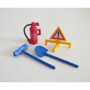 PLAYMOBIL (Q1231) CHANTIER - Outils & Accessoires Camion Plateau Remorque 3935