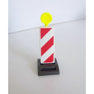PLAYMOBIL (Q12103) CHANTIER - Panneau de Signalisation Lumière Jaune 3004