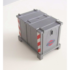 PLAYMOBIL (Q1214) CHANTIER - Container Construct Gris avec Couvercle 3003