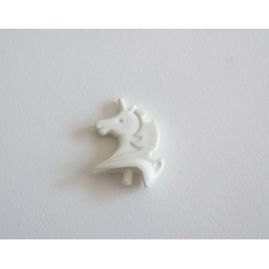 PLAYMOBIL (L8143) MOYEN-AGE - Crête Blanche Tête Cheval Casque 3287 4153 4217