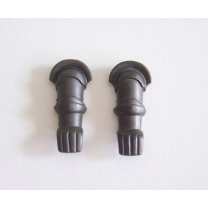 PLAYMOBIL (L8205) MOYEN-AGE - Paire d'Armures pour Bras Gris Foncé Bord Rond