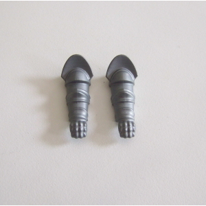 PLAYMOBIL (L8208) MOYEN-AGE - Paire d'Armures pour Bras Gris Clair Bord Rond