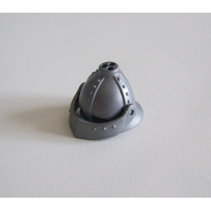 PLAYMOBIL (L8328) MOYEN-AGE - Casque Chevalier avec Visière Gris Clair 3 Plumes