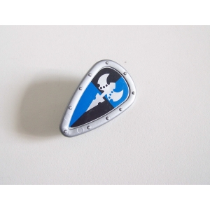 PLAYMOBIL (L6129) MOYEN-AGE - Bouclier Noir & Bleu Hache Grise Chevaliers 5978