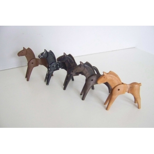 PLAYMOBIL (B81c10) WESTERN - Lot de 5 Chevaux (En L'Etat - Voir Description)