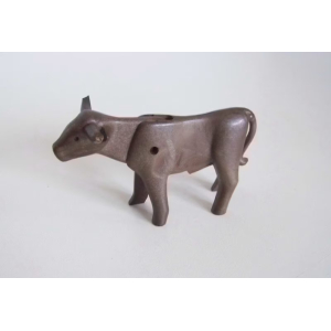 PLAYMOBIL (B81c18) WESTERN - Taureau Longue Corne Longhorn Marron Foncé Cassé