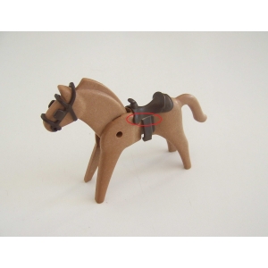 PLAYMOBIL (B8146) WESTERN - Cheval Beige Clair Attelage Diligence Chariot 3803