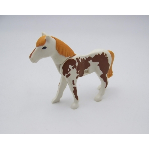 PLAYMOBIL (B8153) WESTERN - Cheval Blanc Tacheté Marron 4398 5608 4190