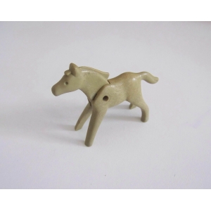 PLAYMOBIL (B81c09) WESTERN - Poulain Gris Clair Uni (Jauni)