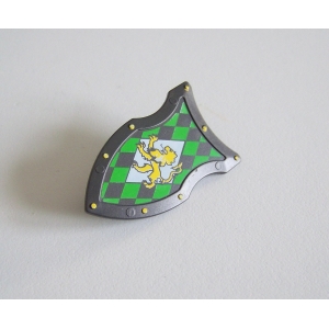 PLAYMOBIL (L6104) MOYEN-AGE - Bouclier Vert à Carreaux Chevalier Spécial 4768