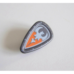 PLAYMOBIL (L6105) MOYEN-AGE - Bouclier Gris & Orange Chevalier 6003