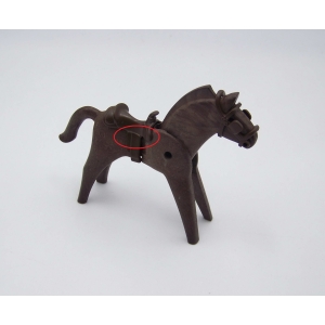 PLAYMOBIL (B8109) WESTERN - Cheval Marron Foncé Attelage Diligence Chariot 3803