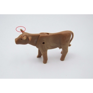 PLAYMOBIL (B8122) WESTERN - Vache Beige Vintage Ancien Modèle (4 Pis) cassée