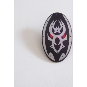 PLAYMOBIL (L6134) MOYEN-AGE - Bouclier Oval Noir Tête de Dragon 4837