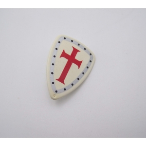PLAYMOBIL (L6128) MOYEN-AGE - Bouclier Blanc Croix Rouge Croisé 4534 (abimé)