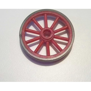 PLAYMOBIL (B731) WESTERN - Petite Roue 45mm Rouge Noire Diligence Express 3803