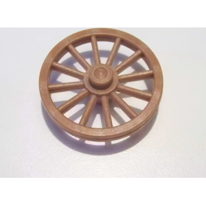 PLAYMOBIL (B733) WESTERN - Petite Roue 45mm Marron Chariot Canon Vintage