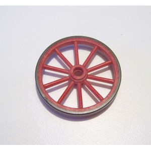 PLAYMOBIL (B732) WESTERN - Grande Roue 55mm Rouge Noire Diligence Express 3803
