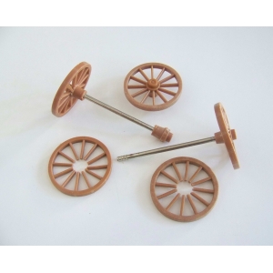 PLAYMOBIL (B7c10) WESTERN - Lot de Grandes Roues 55mm Marron (Toutes Cassées)
