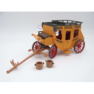 PLAYMOBIL (B727) WESTERN - Diligence Express avec Attelage 3803 (petite casse)