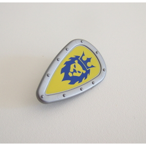 PLAYMOBIL (L617) MOYEN-AGE - Bouclier Gris & Jaune Tête de Lion Chevalier 3314