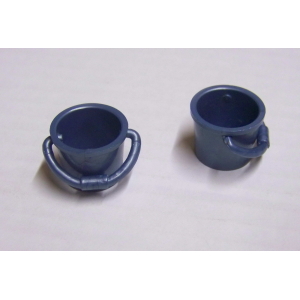 PLAYMOBIL (B4228) WESTERN - Lot de 2 Seaux Gris-Bleu Vintage & Fleuriste 5343
