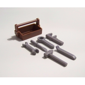 PLAYMOBIL (B4201) WESTERN - Caisse Complète 6 Outils pour Ouvrier Eolienne 3765