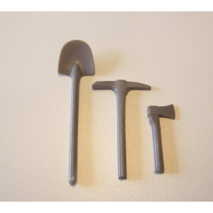 PLAYMOBIL (B4277) WESTERN - Lot d'Outils Pelle Pioche Hache pour Mine d'Or