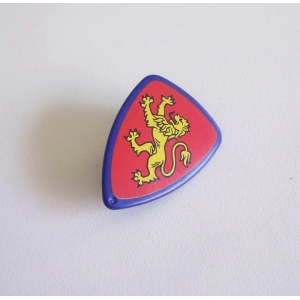 PLAYMOBIL (L674) MOYEN-AGE - Bouclier Bleu & Rouge Lion Chevalier du Roi 4555
