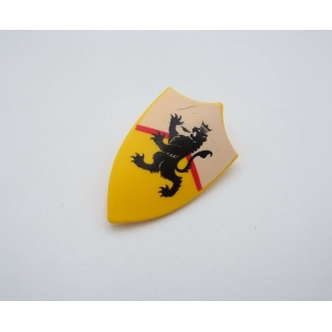 PLAYMOBIL (L661) MOYEN-AGE - Bouclier Jaune Chevaliers Lion 4865 4867 4871 Abimé