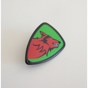 PLAYMOBIL (L620) MOYEN-AGE - Bouclier Noir & Vert Tête Loup Rouge Chevalier 4440