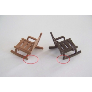 PLAYMOBIL (B42c08) WESTERN - Lot de 2 Rocking Chair Marron Cassés